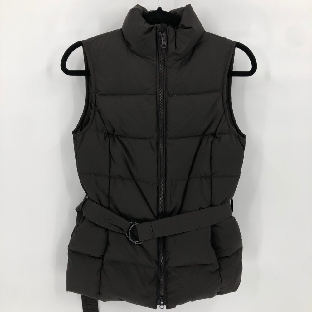 Gap Womens Brown Zipper High Neck Vest Jacket XS - Picture 2 of 8
